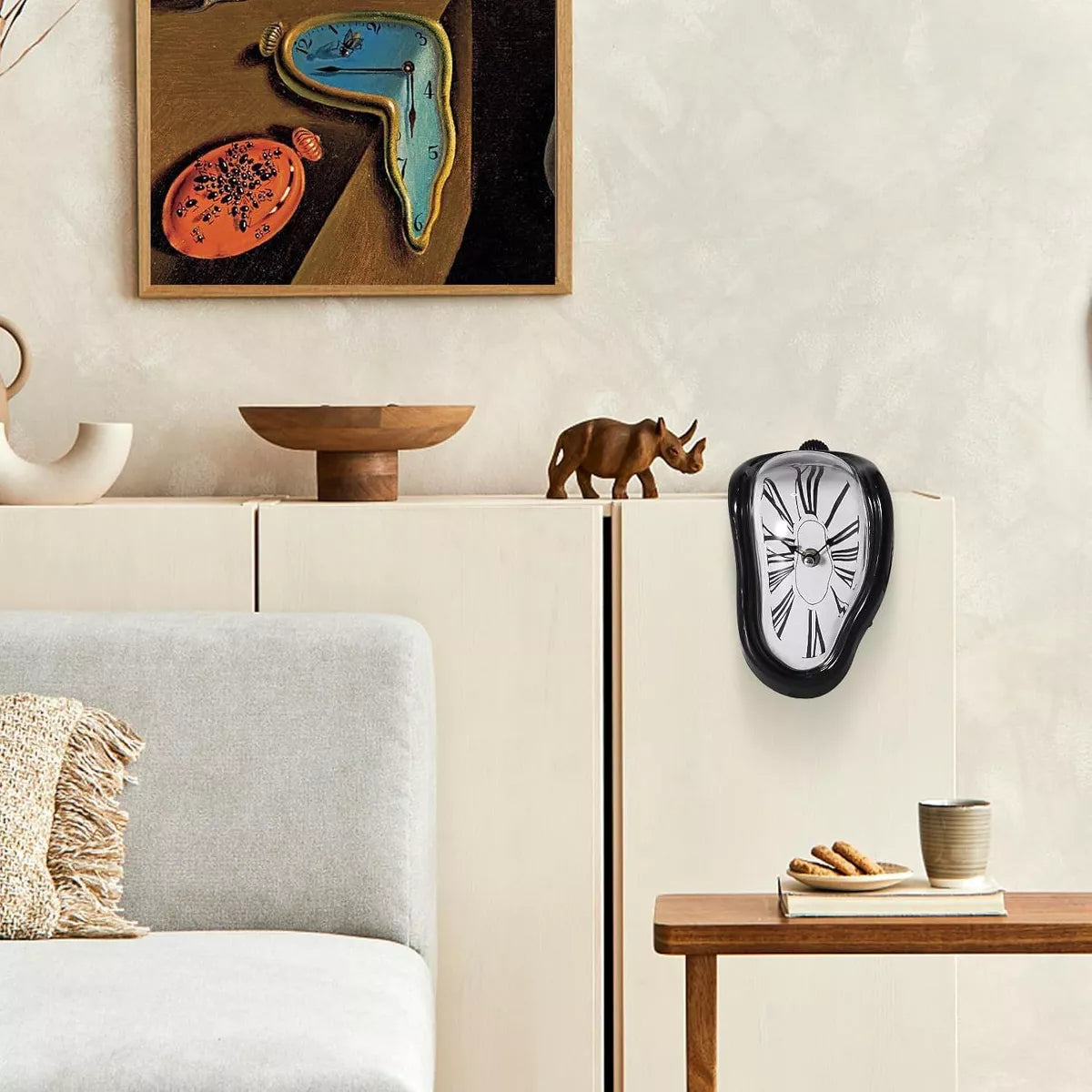 Maison Products Melting Clock, Salvador Dali Watch Melted Clock for Decorative Home Office Shelf Desk Table Funny Creative Gift