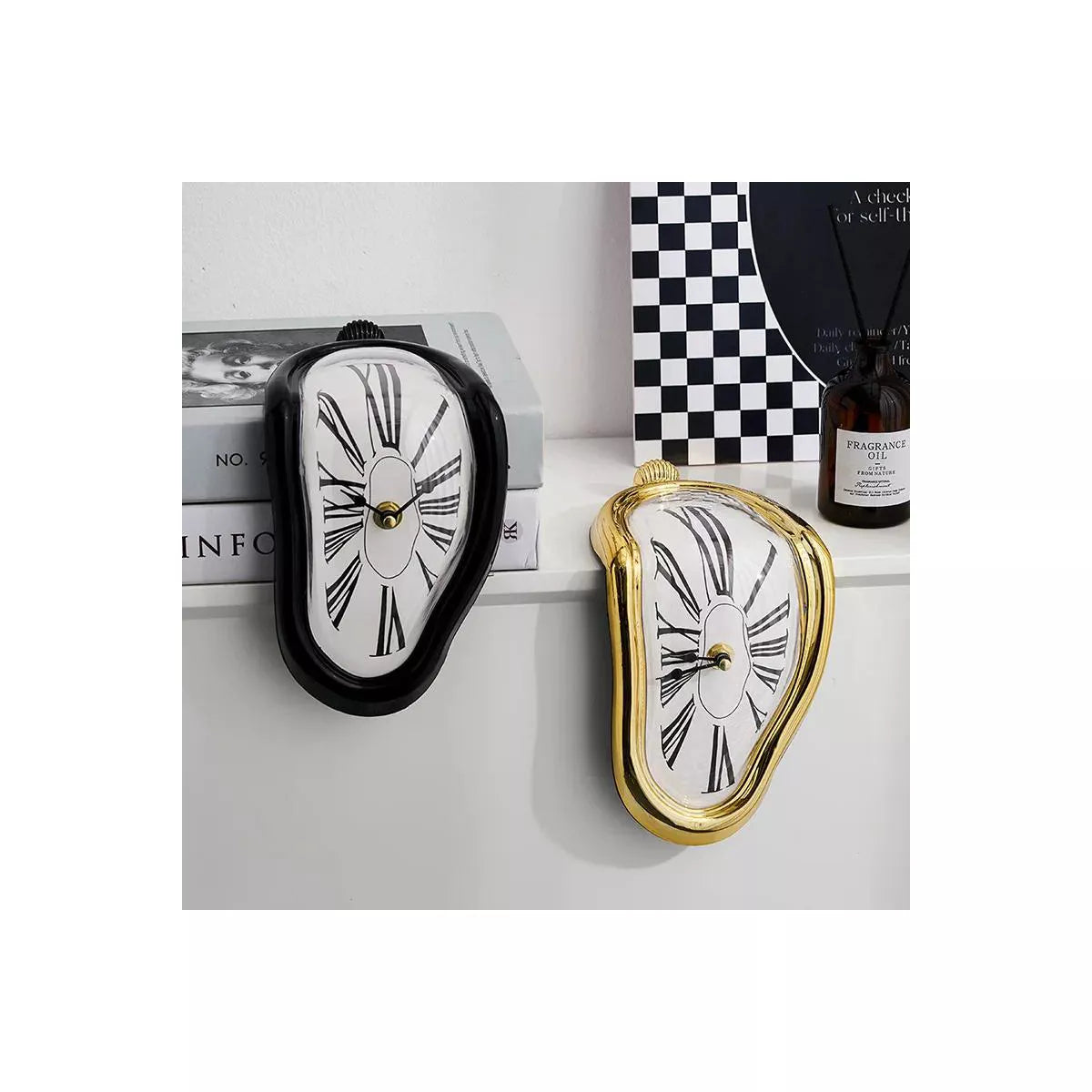 Maison Products Melting Clock, Salvador Dali Watch Melted Clock for Decorative Home Office Shelf Desk Table Funny Creative Gift