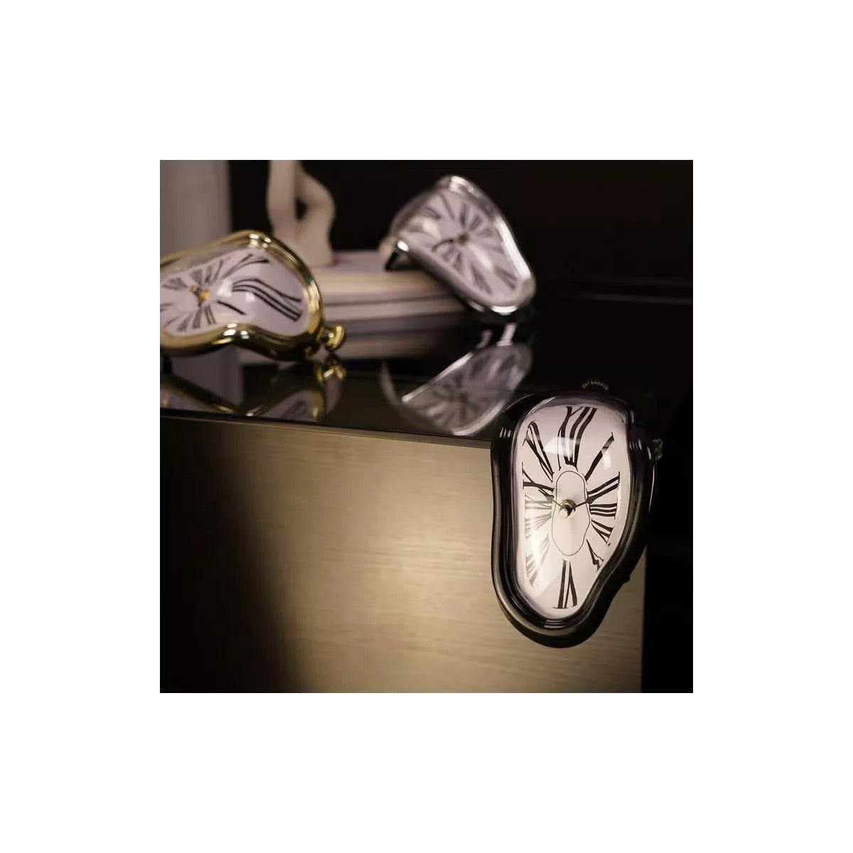 Maison Products Melting Clock, Salvador Dali Watch Melted Clock for Decorative Home Office Shelf Desk Table Funny Creative Gift